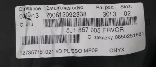 4 x Skoda Fabia 5J Stufenheck Türverkleidung Verkleidung Tür vorne +hinten links (142123)