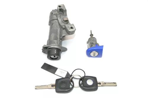 VW Polo 9N 9N3 Schloßsystem 1x links Türschloß & 2x Schlüssel Schloß Zündschloß