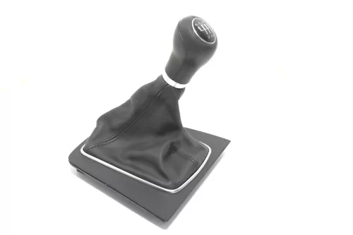 Audi A4 8E B6 B7 Schaltknauf Schalthebel Schalthebelgriff Leder 6Gang schwarz so