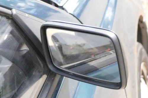 VW Golf 3 Vento mechanisc Spiegel Außenspiegel rechts Glas schwarz matt original (143479)