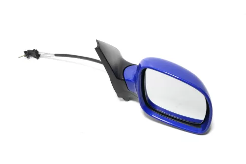 VW Golf 4 Bora manueller Spiegel vorne rechts Außenspiegel blau LA5C + Glas (143551)
