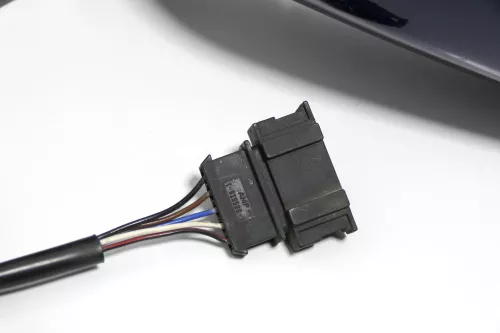 VW Polo 6N elektrischer Spiegel Außenspiegel links außen LB5N blau indigoblau G (143603)