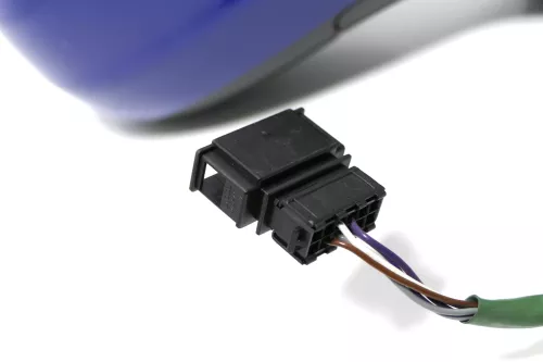 VW Polo 6N2 elektrischer Spiegel Außenspiegel rechts außen blau LA5C (143608)