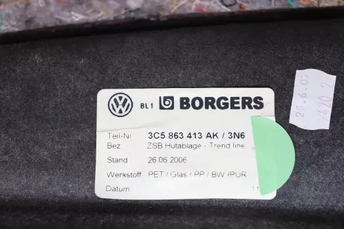 Passat 3C Limousine Laderaumabdeckung Hutablage Kofferraum schwarz (145262)