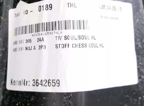 1x Audi A6 4B Türverkleidung Verkleidung Tür hinten links soul schwarz (145665)