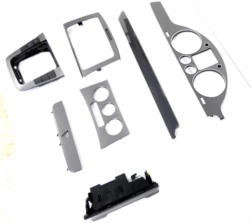 VW Passat 3C Mittelkonsole Verkleidung Klappe Abdeckung Dekor dunkel grau