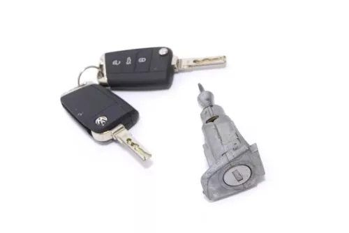 Golf 7 5G Türschloß mit 2x Schlüssel Schloß Tür links vorne Funkschlüssel Funk