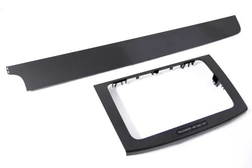 VW Passat 3C Mittelkonsole Verkleidung um Radio Abdeckung Dekor titan silber 45T (148748)