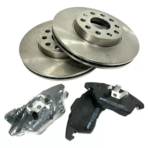 2x Golf 5 touran Bremsscheibe Bremsscheiben + Klötze vorne links + rechts TDI
