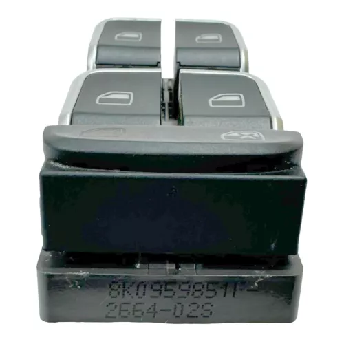 A4 8K A5 ektrischer Fensterheber Schalter vorne links 4-Fach Chrom silber +Spieg (149332)
