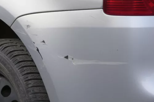 VW Touran 1T Stoßstange hinten Heckstoßstange Stoßfänger silber grau LA7W metall (150286)