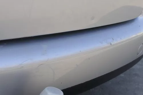 VW Touran 1T Stoßstange hinten Heckstoßstange Stoßfänger silber grau LA7W metall (150286)