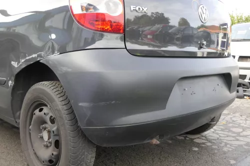 VW Fox 5Z Stoßstange hinten Stoßfänger schwarz matt (150385)