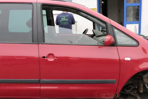 VW Sharan 7M Ford Galaxy Tür rechts vorne Beifahrertür rot LD3W ab2000 Facelift (150394)
