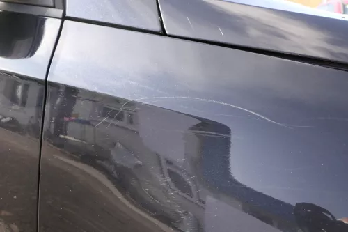 VW Passat 3C Kotflügel vorne rechts schwarz LC9X 3C0821022 original - Rost (150599)