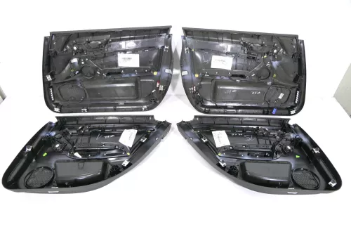 4x Audi A6 4F Türverkleidung Verkleidung Tür vorne hinten Leder S-line (150777)