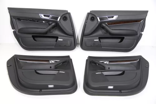 4x Audi A6 4F Türverkleidung Verkleidung Tür vorne hinten Leder S-line  (150777)