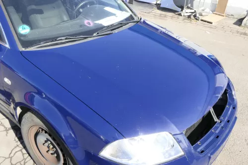 VW Passat 3BG Motorhaube Klappe vorne vorn Haube blau LA5E (150895)