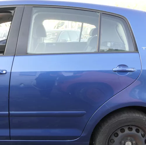 VW Golf 5 Cross Plus 5M1 Tür hinten links blau LA5K mit Rahmen (151500)