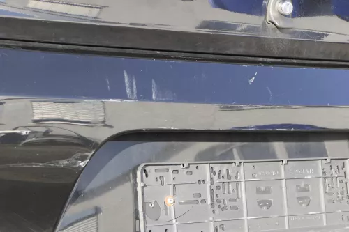 VW Fox 5Z Stoßstange hinten Stoßfänger schwarz L041 uni Heckstoßstange (151742)