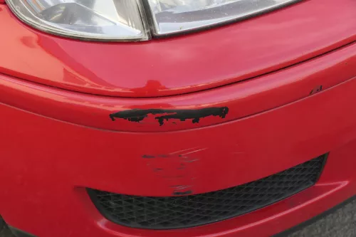 VW Polo 6N2 Stoßstange vorne Frontstoßstange Stoßfänger rot LP3G ohneGrill (151814)