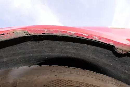 VW Polo 6N2 Kotflügel vorne links rot LP3G (bis auf den Schweller) (151815)