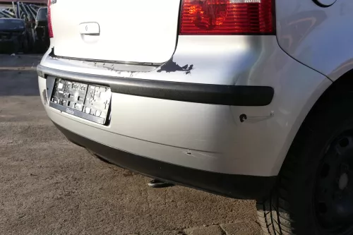 VW Polo 9N 9N3 Stoßstange Heckstoßstange hinten silber LA7W reflexsilber Mängel (151892)