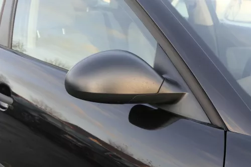 Seat Ibiza 6L mechanischer mechan manuell Spiegel Außenspiegel rechts schwarz ma (152301)