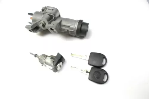 VW Polo 9N 9N3 Schloßsystem 1x Türschloß 2x Schlüssel Zündschloß