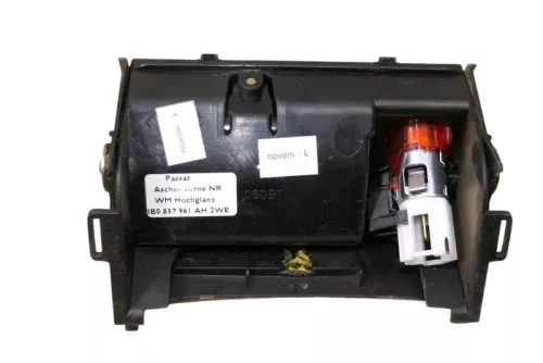 VW Passat 3B 3BG Aschenbecher Zigarettenanzünder vorne Dekor Holz (154340)