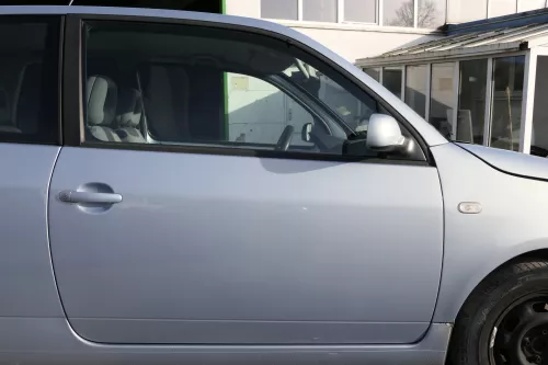 VW Lupo 6E 3L FSI Tür vorne rechts Beifahrertür grau blau LR7V (mechanis Fenster (154833)