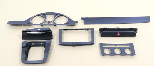 VW Passat 3C Mittelkonsole Verkleidung um Radio Klappe Abdeckung Dekor dunkel gr