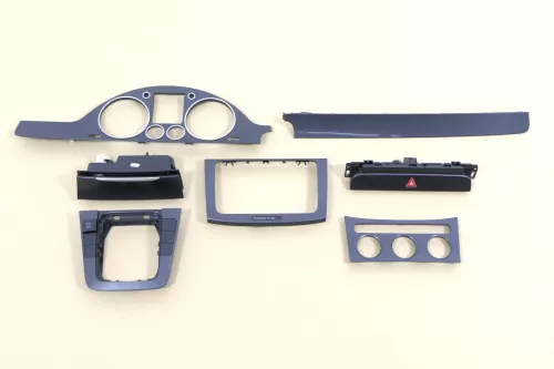 VW Passat 3C Mittelkonsole Verkleidung um Radio Klappe Abdeckung Dekor dunkel gr (155086)