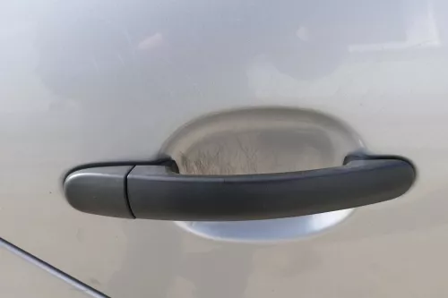 Skoda Fabia 6Y Limousine Schrägheck Tür hinten rechts grau silber LF7T diamantsi (155355)