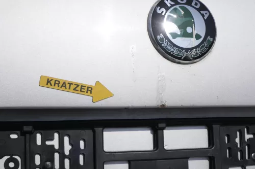 Skoda Fabia 6Y6 Schrägheck Heckklappe Kofferraumklappe hinten grau silber LF7T (155359)