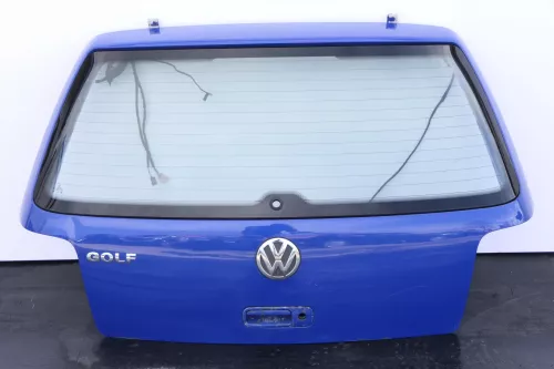 VW Golf 4 Limousine Heckklappe Kofferraumklappe Klappe hinten blau LW5Z - Delle