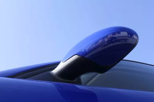Seat Ibiza 6L mechanischer manuell Spiegel Außenspiegel links blau LS5G surfblue (155710)