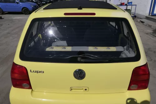 VW Lupo 6X Heckklappe Klappe Kofferraumklappe Scheibe gelb LD1B hinten ohen Anba (156227)