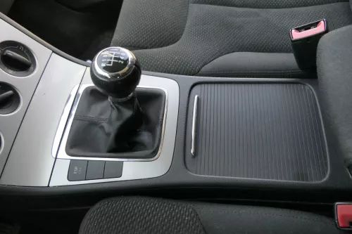 VW Passat 3C Mittelkonsole Verkleidung um Radio Abdeckung Dekor titan silber 45T (156251)