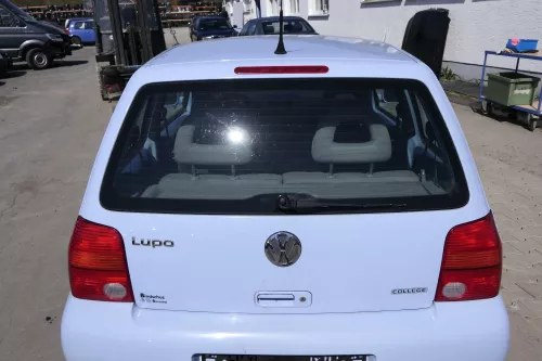 VW Lupo 6X Heckklappe Klappe Kofferraumklappe Scheibe grau blau LR5D ohne Anbaut (156307)
