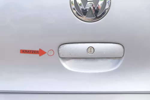 VW Polo 9N Fun Heckklappe Kofferraumklappe Klappe hinten silber LA7W metall (157411)