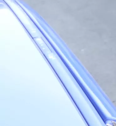 VW Polo 6N2 Dachleisten Leisten Dach blau LA5C Leiste Dachleiste Klarlack blätte (157483)