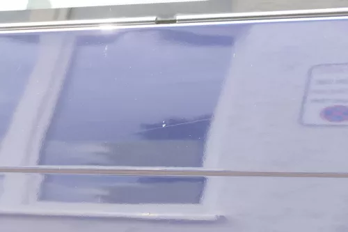 VW T4 Transporter Tür rechts Schiebetür mit Scheibe blau LN5Y Multivan Caravelle (157614)