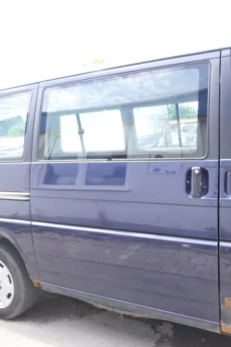 VW T4 Transporter Tür rechts Schiebetür mit Scheibe blau LN5Y Multivan Caravelle (157614)