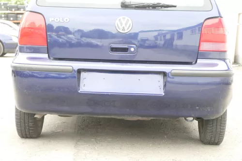 VW Polo 6N2 Stoßstange hinten Heckstoßstange Stoßfänger blau LB5N indigoblau t (157854)