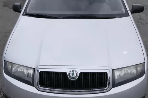 Skoda Fabia 6Y Motorhaube KLappe vorne silber grau LF7T + Grill