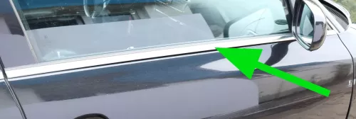 Passat 3BG Leiste Zierleiste Tür vorne rechts chrom silber oben Fensterschachtab