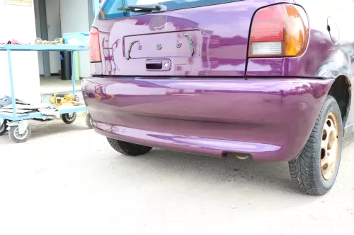 VW Polo 6N Stoßstange hinten breite Styling XXL Heckstoßstange lila LC4U