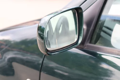 Skoda Fabia 6Y elektrisch Spiegel Außenspiegel links grün LF8C + Glas (158668)