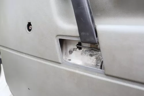 VW T4 Türverkleidung Verkleidung Tür vorne rechts grau Seitenverkleidung Seite g (158853)